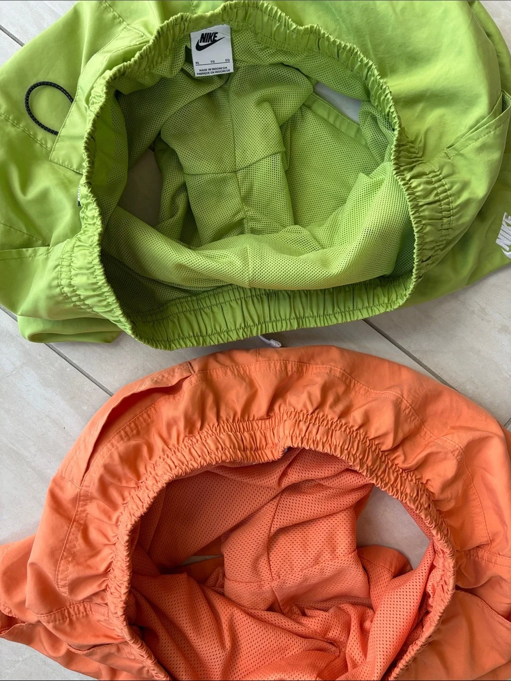 🚫 SOLD Nike Lot of 2 Men’s Athletic Shorts Tangerine & Lime XL